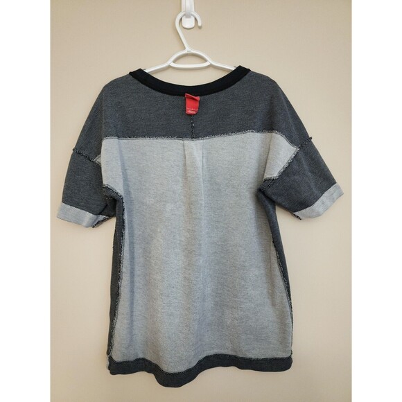 Nike Soul Cycle Mens Cotton Short Sleeve T-Shirt Grey Colorblock High-Low Size L - Picture 5 of 9